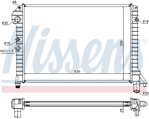 NISSENS 65517 Radiatore, Raffreddamento motore