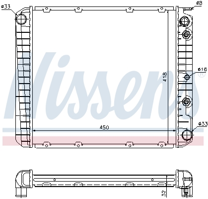 NISSENS 65520A Radiatore, Raffreddamento motore