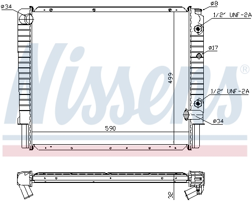 NISSENS 65523A Radiatore, Raffreddamento motore