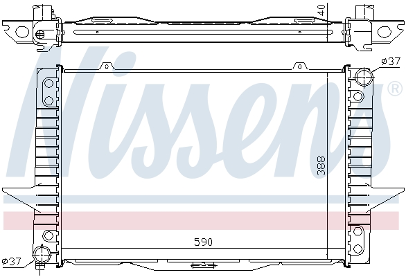 NISSENS 65536A Radiatore, Raffreddamento motore