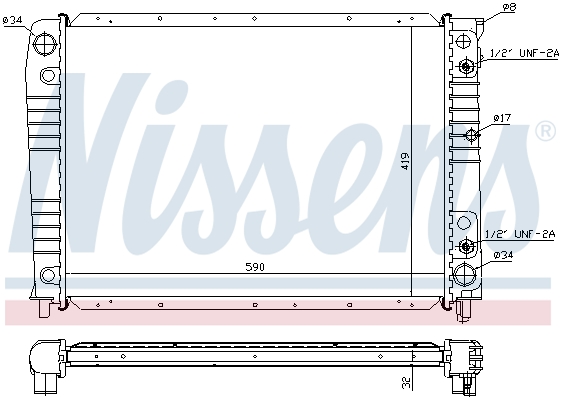 NISSENS 65537A Radiatore, Raffreddamento motore