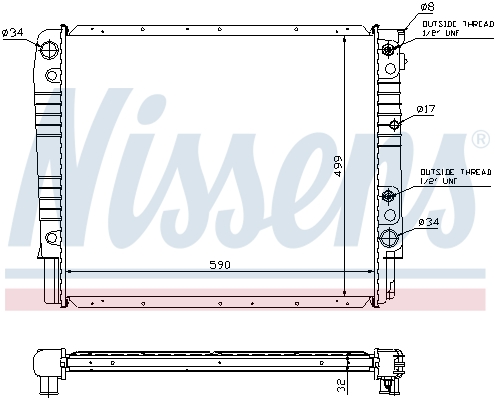 NISSENS 65542A Radiatore, Raffreddamento motore