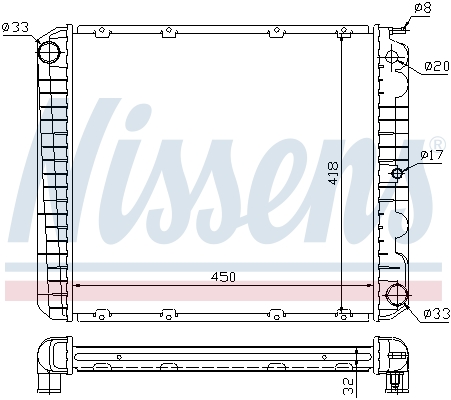 NISSENS 65545A Radiatore, Raffreddamento motore-Radiatore, Raffreddamento motore-Ricambi Euro