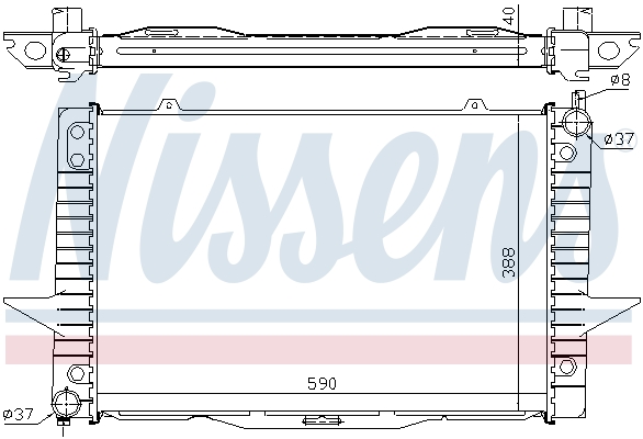 NISSENS 65546A Radiatore, Raffreddamento motore