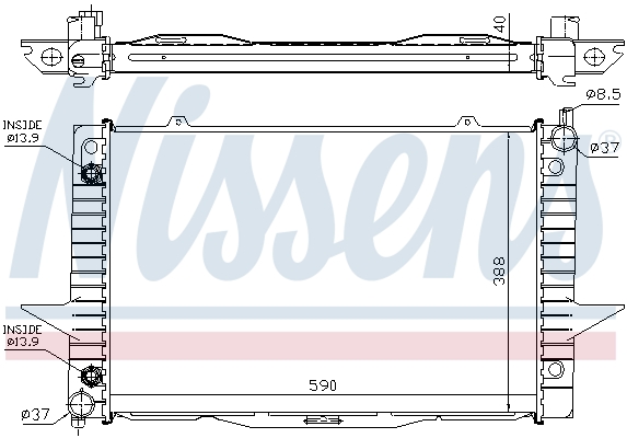 NISSENS 65548A Radiatore, Raffreddamento motore