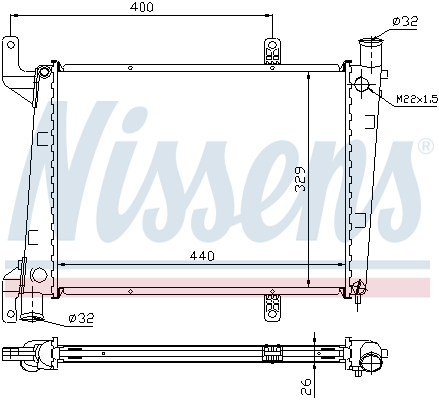 NISSENS 65561A Radiatore, Raffreddamento motore-Radiatore, Raffreddamento motore-Ricambi Euro