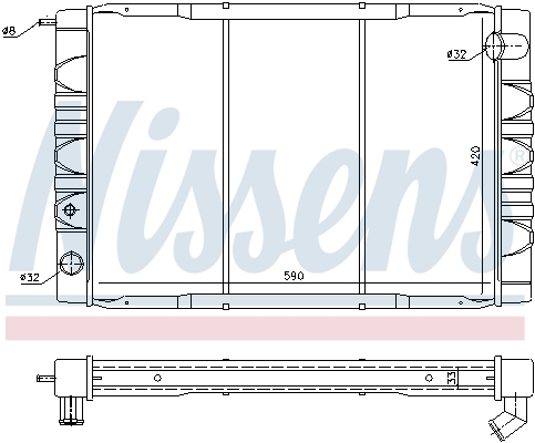 NISSENS 65610 Radiatore, Raffreddamento motore