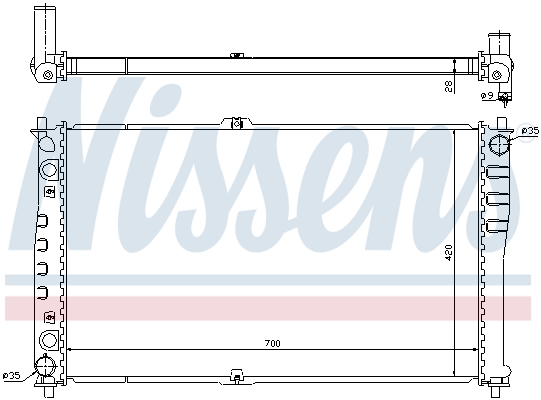 NISSENS 66618 Radiatore, Raffreddamento motore-Radiatore, Raffreddamento motore-Ricambi Euro