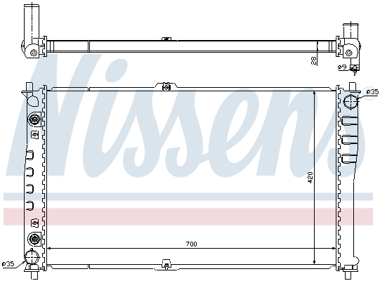 NISSENS 66619 Radiatore, Raffreddamento motore-Radiatore, Raffreddamento motore-Ricambi Euro