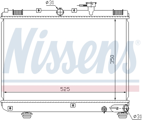 NISSENS 66624 Radiatore, Raffreddamento motore