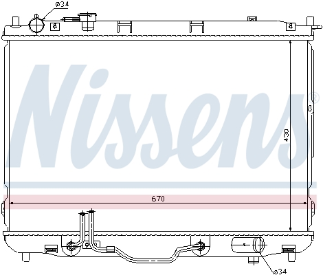 NISSENS 66634 Radiatore, Raffreddamento motore-Radiatore, Raffreddamento motore-Ricambi Euro