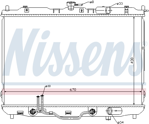 NISSENS 66636 Radiatore, Raffreddamento motore-Radiatore, Raffreddamento motore-Ricambi Euro