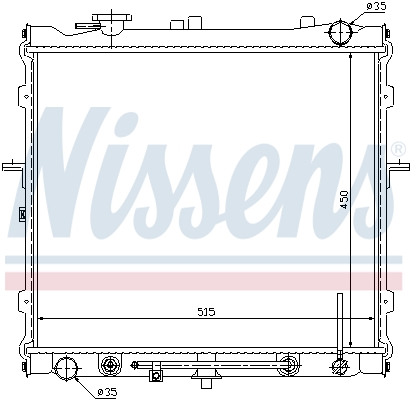 NISSENS 66643 Radiatore, Raffreddamento motore-Radiatore, Raffreddamento motore-Ricambi Euro