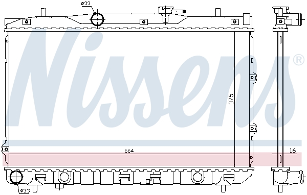 NISSENS 66648 Radiatore, Raffreddamento motore