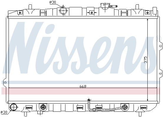 NISSENS 66649 Radiatore, Raffreddamento motore