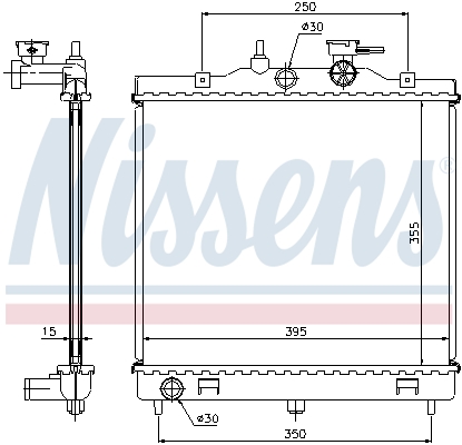 NISSENS 66654 Radiatore, Raffreddamento motore-Radiatore, Raffreddamento motore-Ricambi Euro