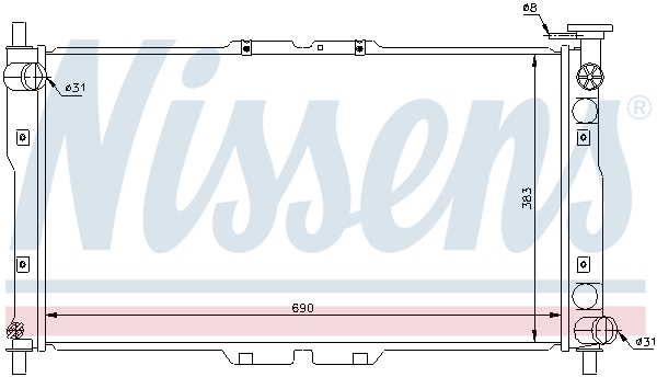 NISSENS 66656 Radiatore, Raffreddamento motore-Radiatore, Raffreddamento motore-Ricambi Euro