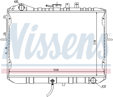 NISSENS 66667 Radiatore, Raffreddamento motore-Radiatore, Raffreddamento motore-Ricambi Euro