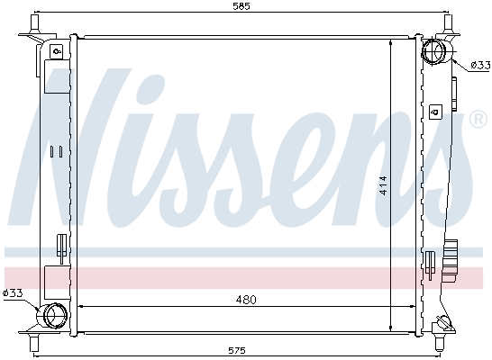 NISSENS 66742 Radiatore, Raffreddamento motore