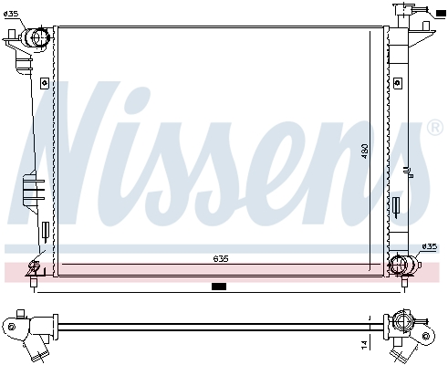 NISSENS 66761 Radiatore, Raffreddamento motore-Radiatore, Raffreddamento motore-Ricambi Euro