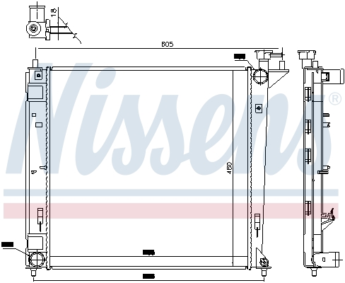 NISSENS 66762 Radiatore,...