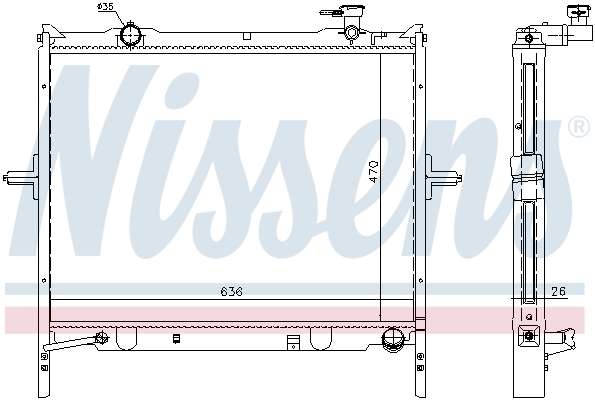 NISSENS 66767 Radiatore, Raffreddamento motore-Radiatore, Raffreddamento motore-Ricambi Euro