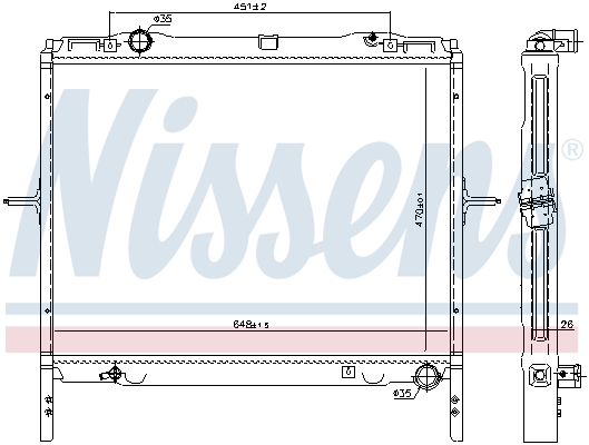 NISSENS 66779 Radiatore, Raffreddamento motore