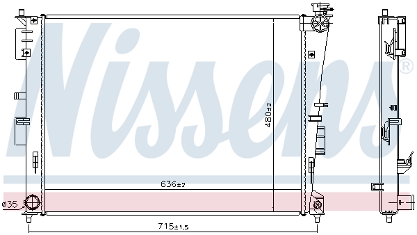 NISSENS 66780 Radiatore, Raffreddamento motore