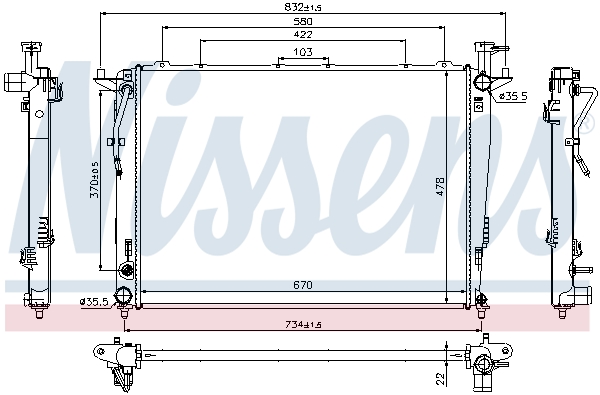 NISSENS 66781 Radiatore, Raffreddamento motore