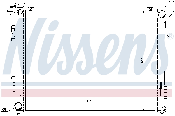 NISSENS 66998 Radiatore, Raffreddamento motore