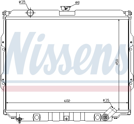 NISSENS 67021 Radiatore, Raffreddamento motore