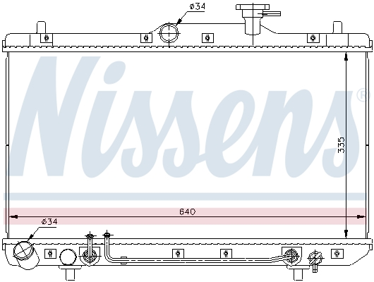 NISSENS 67023 Radiatore, Raffreddamento motore-Radiatore, Raffreddamento motore-Ricambi Euro