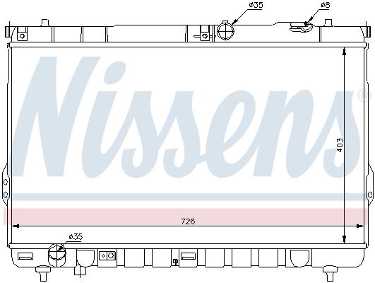 NISSENS 67031 Radiatore, Raffreddamento motore