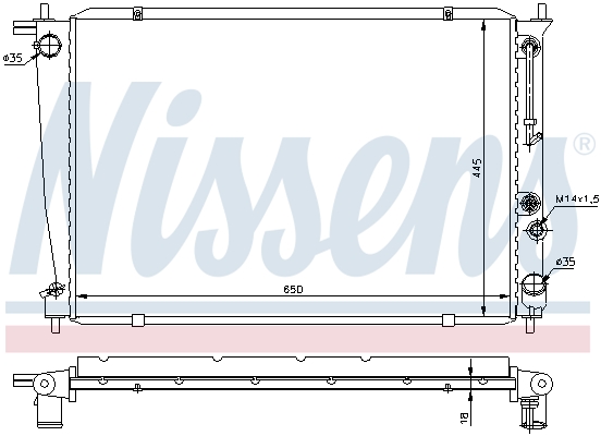 NISSENS 670381 Radiatore, Raffreddamento motore-Radiatore, Raffreddamento motore-Ricambi Euro