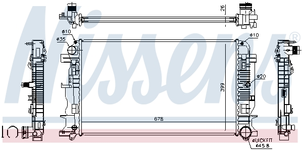 NISSENS 67156A Radiatore, Raffreddamento motore