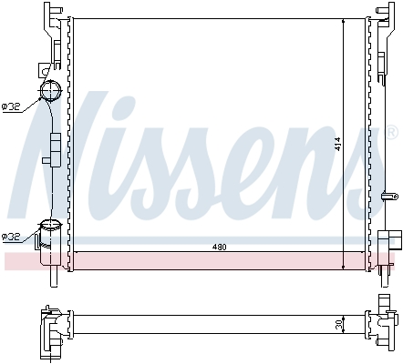 NISSENS 67229 Radiatore, Raffreddamento motore