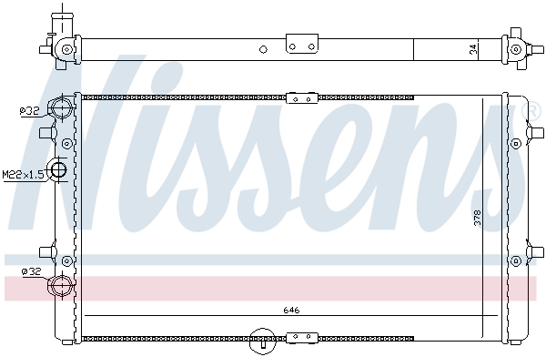 NISSENS 67301 Radiatore, Raffreddamento motore