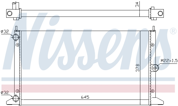 NISSENS 67305 Radiatore, Raffreddamento motore