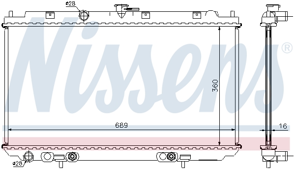 NISSENS 67345A Radiatore, Raffreddamento motore