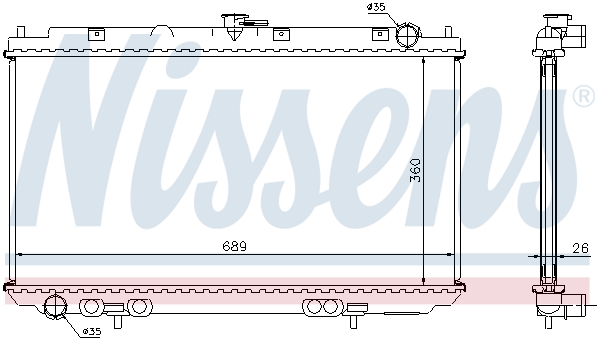 NISSENS 67349A Radiatore, Raffreddamento motore