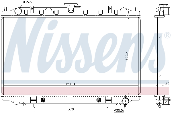 NISSENS 67352 Radiatore, Raffreddamento motore-Radiatore, Raffreddamento motore-Ricambi Euro