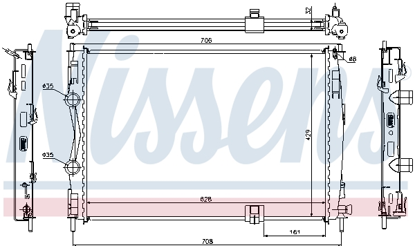 NISSENS 67361 Radiatore, Raffreddamento motore