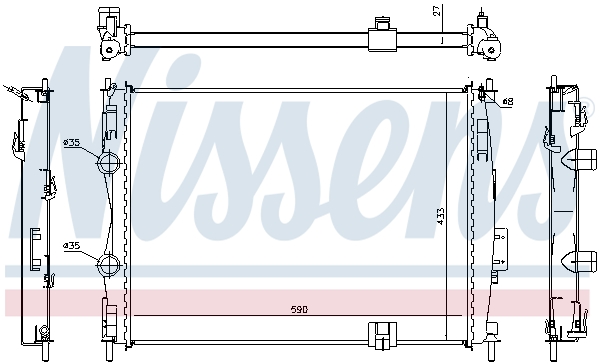 NISSENS 67367 Radiatore, Raffreddamento motore