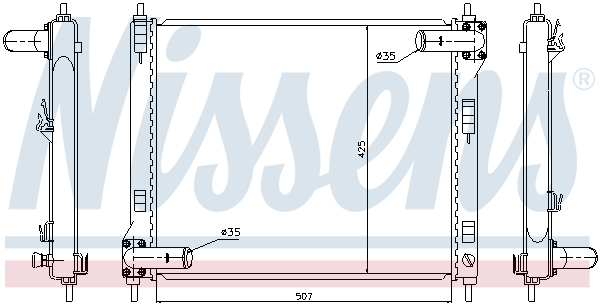 NISSENS 67370 Radiatore, Raffreddamento motore