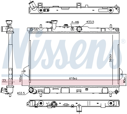 NISSENS 67481 Radiatore, Raffreddamento motore-Radiatore, Raffreddamento motore-Ricambi Euro