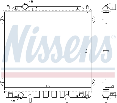 NISSENS 67483 Radiatore, Raffreddamento motore