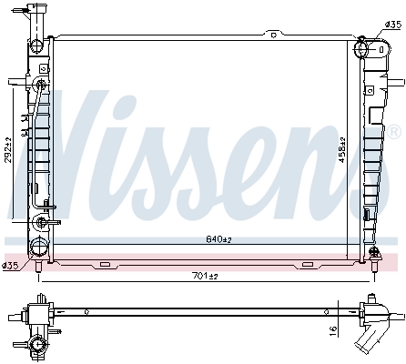 NISSENS 675015 Radiatore, Raffreddamento motore