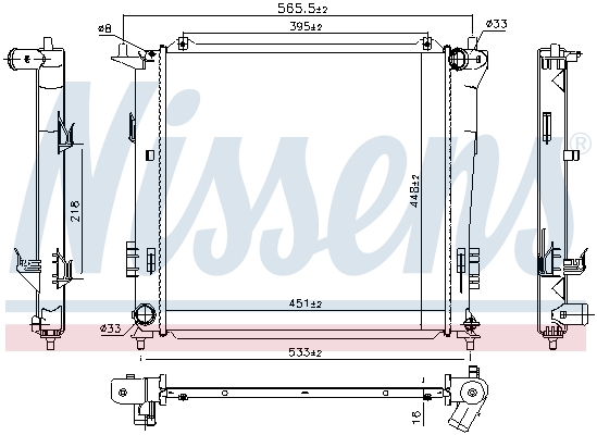 NISSENS 675016 Radiatore, Raffreddamento motore