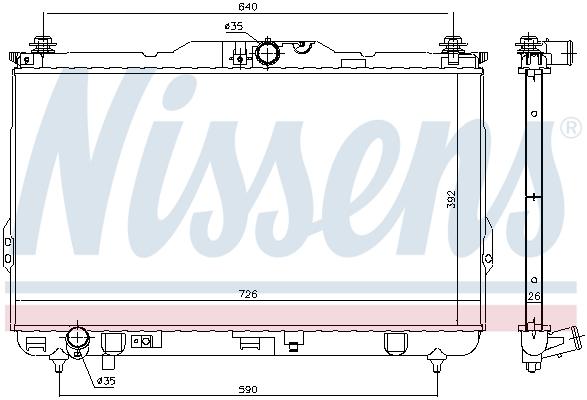 NISSENS 675017 Radiatore, Raffreddamento motore