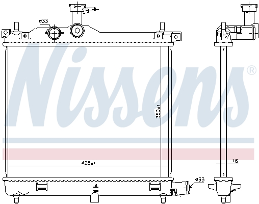 NISSENS 675023 Radiatore, Raffreddamento motore-Radiatore, Raffreddamento motore-Ricambi Euro